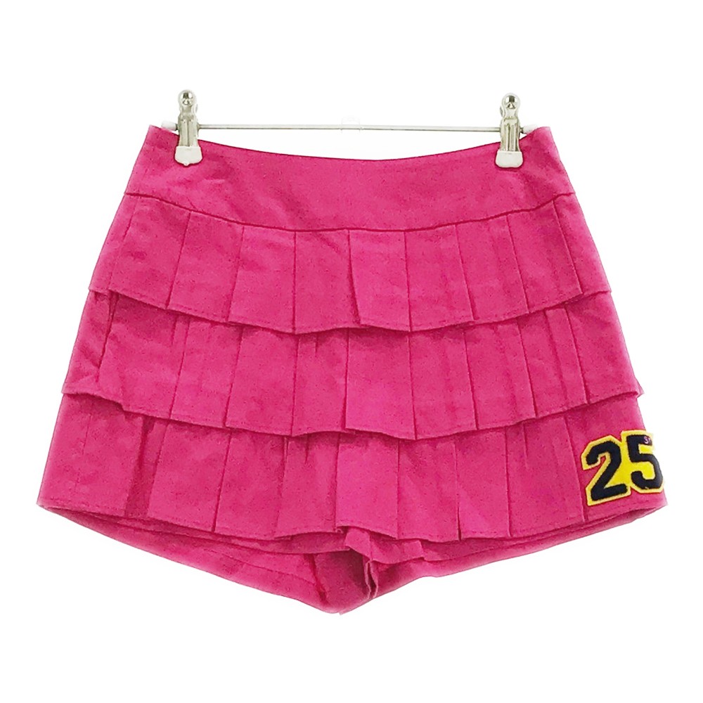 SAMANTHA THAVASA サマンサタバサ UNDER25 インナー付きプリーツスカート ピンク系 S 【中古】ゴルフウェア レディース