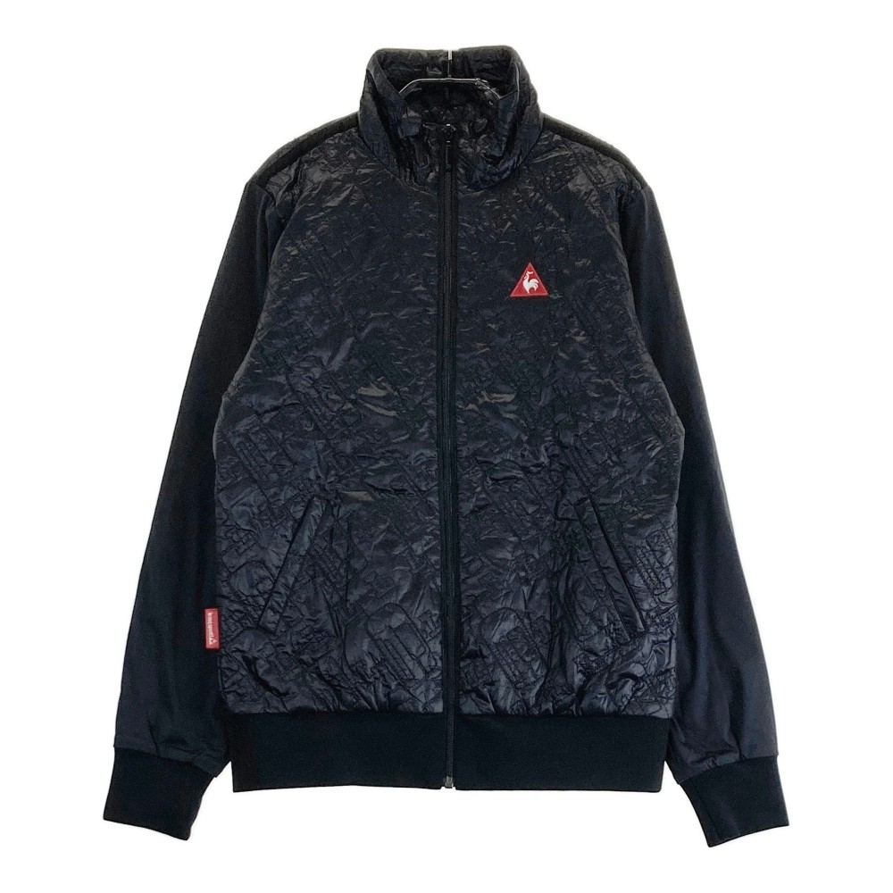 LECOQ GOLF ルコックゴルフ 中綿ジャケット 総柄 ブラック系 M 【中古】ゴルフウェア レディース