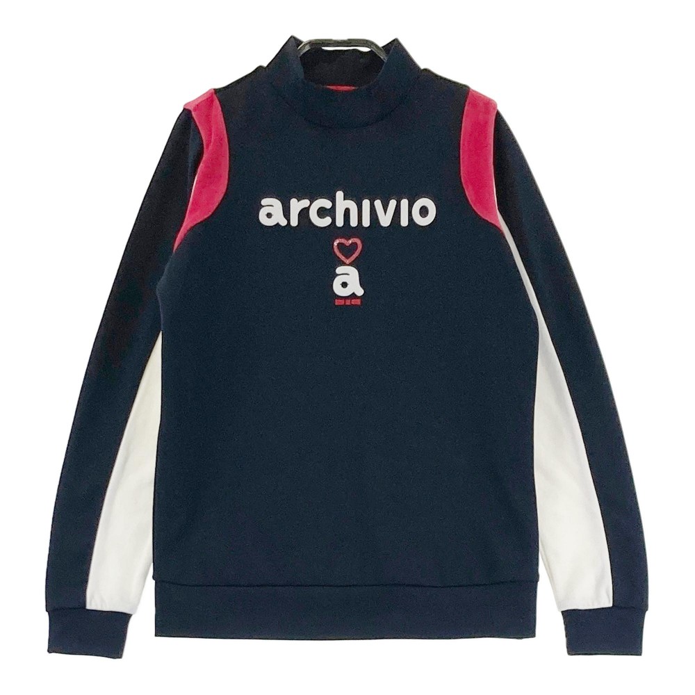 ARCHIVIO アルチビオ  ハイネック 長袖ティーシャツ  米国海軍系 36 【中古】ゴルフ御召しもの レディース