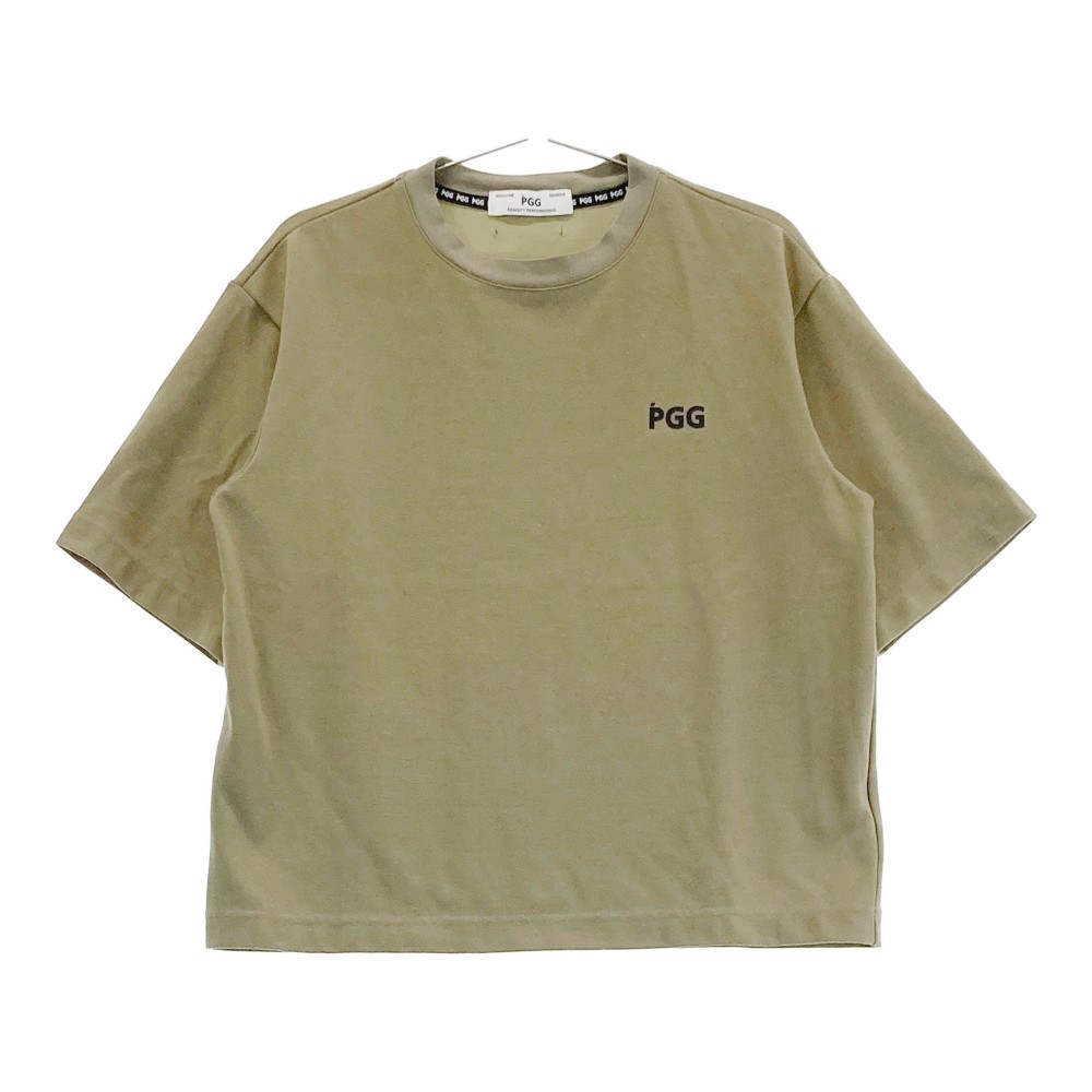 PGG PEARLY GATES パーリーゲイツ 2022年モデル ハイネック 半袖Tシャツ カーキ系 0 【中古】ゴルフウェア レディース|中古ゴルフウェア通販STST