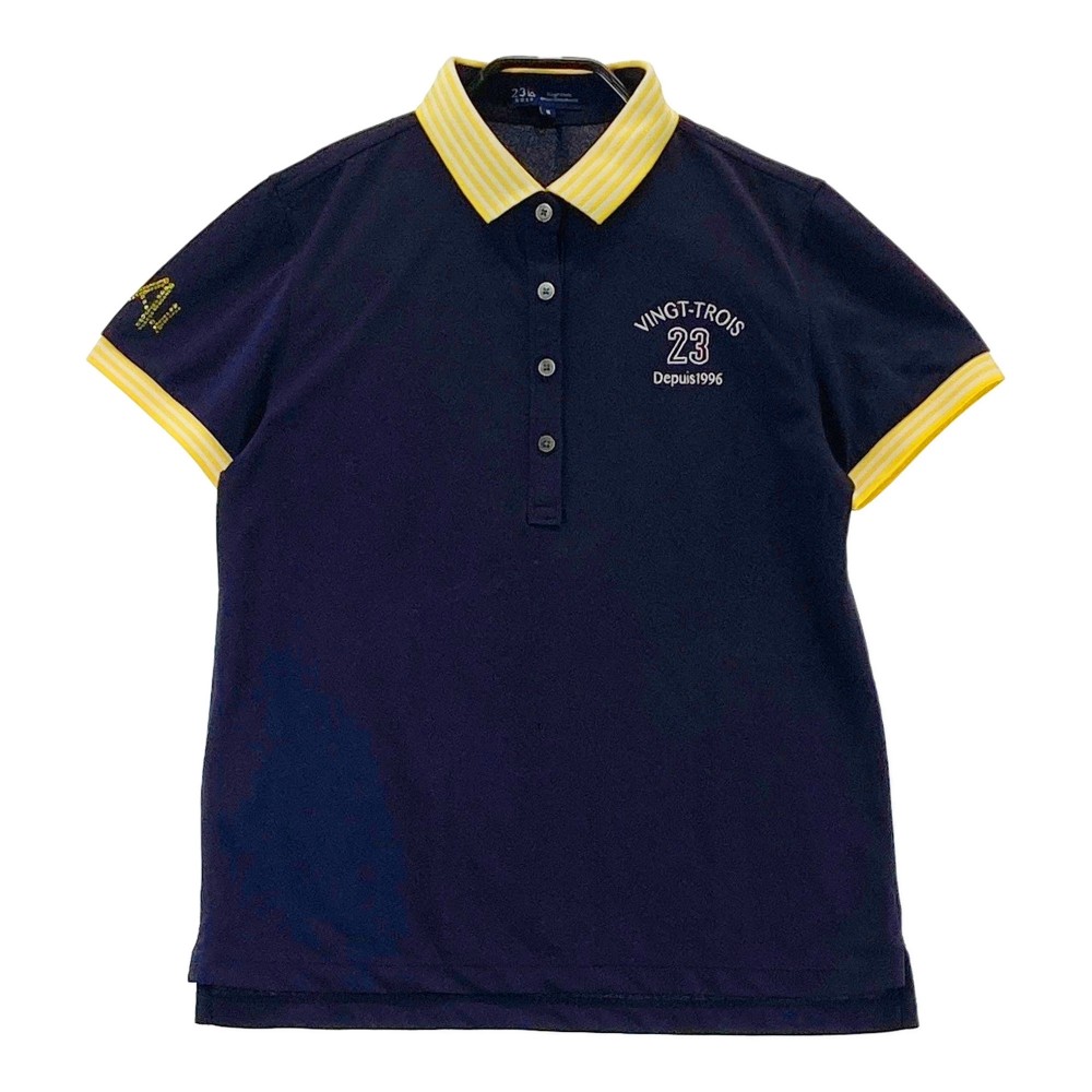 23区GOLF - 極美品 23区GOLF ニジュウサンク 半袖 ポロシャツ 1 (S) ネイビー 23区GOLF ニジュウサンクゴルフ 半袖ポロシャツ ネイビー系 3L