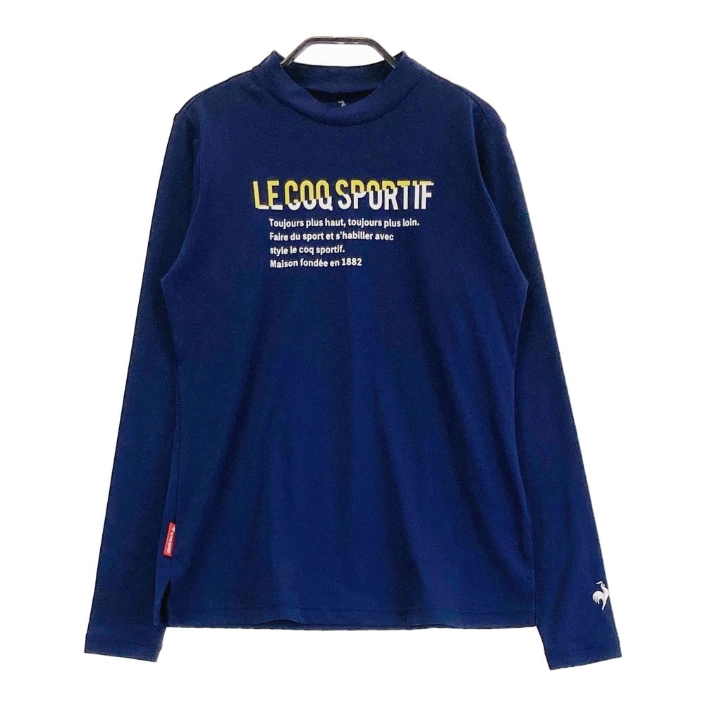 LECOQ GOLF ルコックゴルフ 2022年モデル ハイネック 長袖Tシャツ ネイビー系 M 【中古】ゴルフウェア レディース