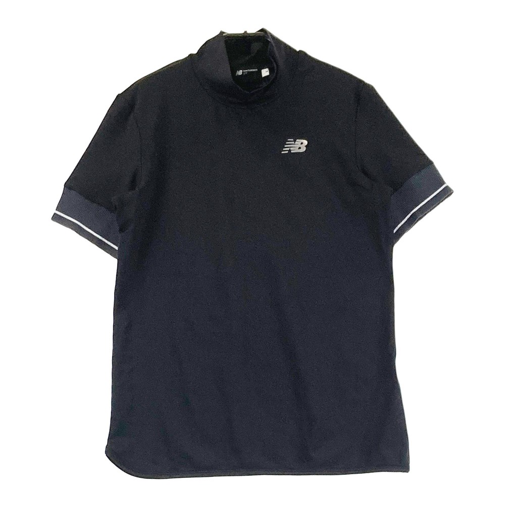 サイズ：2 NEW BALANCE GOLF ニューバランス 2024年 ハイネック 半袖Tシャツ  ブラック系 [240101438973] ゴルフウェア レディース ストスト New Balance Golf ニューバランス ゴルフ モックシャツ メンズ