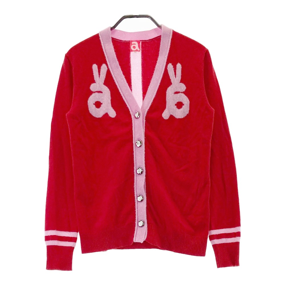 ARCHIVIO アルチビオ  編み物 ジレー  赤いこと系 36 【中古】ゴルフ御召しもの レディース