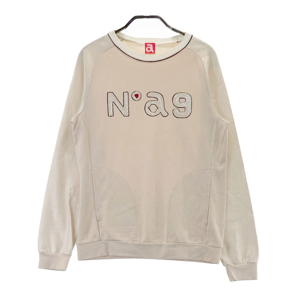 ARCHIVIO アルチビオ 長袖Tシャツ スパンコール ベージュ系 38 【中古】ゴルフウェア レディース