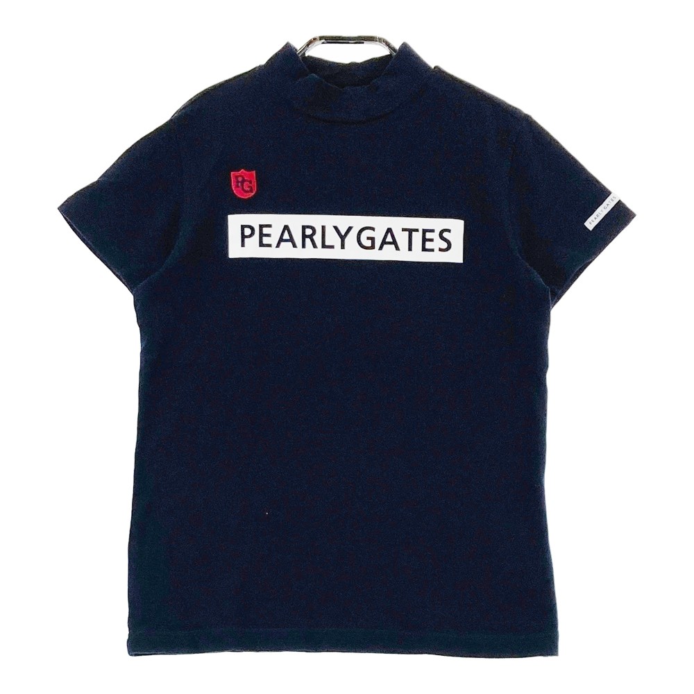 PEARLY GATES パーリーゲイツ 2022年モデル ハイネック 半袖Tシャツ ネイビー系 1 【中古】ゴルフウェア レディース