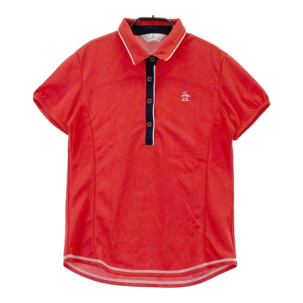 MUNSING WEAR マンシングウェア 半袖 ポロシャツ レッド系 M 【中古】ゴルフウェア レディース