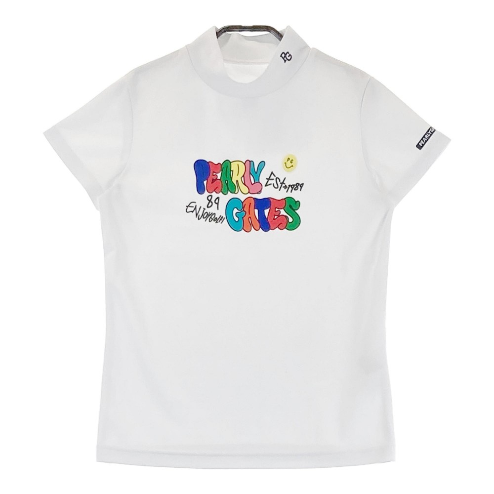 PEARLY GATES パーリーゲイツ 2024年モデル ハイネック 半袖Tシャツ ホワイト系 0 【中古】ゴルフウェア レディース|中古ゴルフウェア通販STST