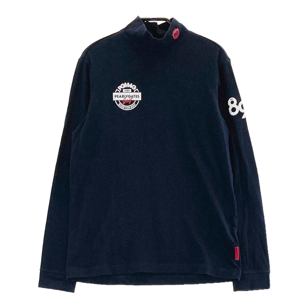 PEARLY GATES パーリーゲイツ ハイネック長袖Tシャツ ネイビー系 1 【中古】ゴルフウェア レディース