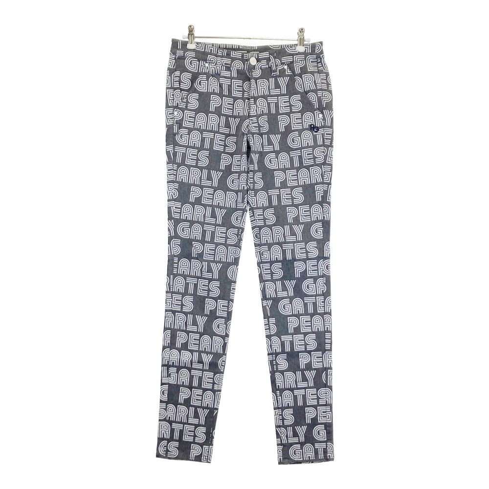 PEARLY GATES パーリーゲイツ ストレッチパンツ 総柄 グレー系 0 【中古】ゴルフウェア レディース|中古ゴルフウェア通販STST