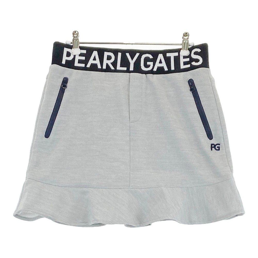 PEARLY GATES パーリーゲイツ ストレッチスカート リブロゴ グレー系 1 【中古】ゴルフウェア レディース｜中古ゴルフウェア通販STST 10,164円