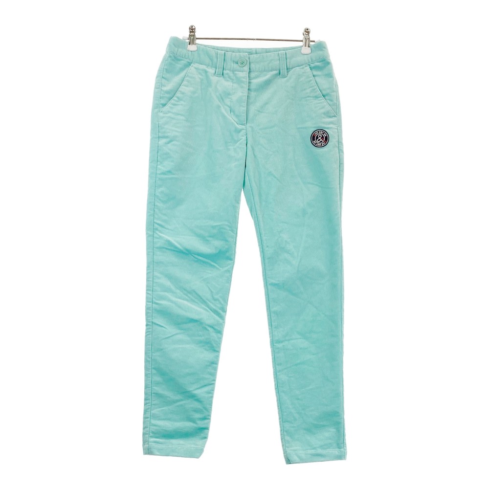 AND PER SE アンパスィ コーデュロイ パンツ グリーン系 S 【中古】ゴルフウェア レディース