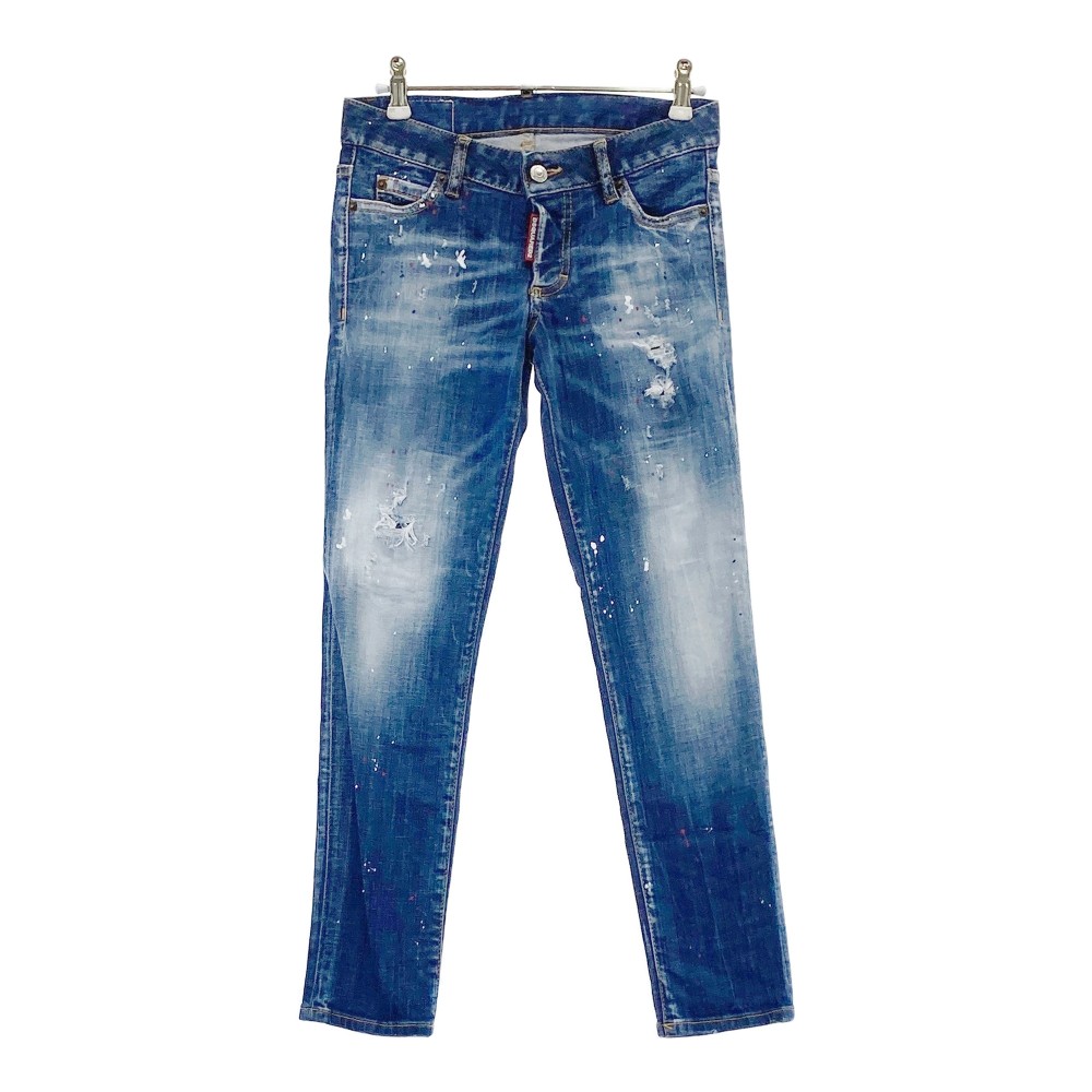 DSQUARED2 （レディース）ダメージデニム BROR 34号型 楽天市場】Dsquared2 ディースクエアード デニムパンツ 良好 34