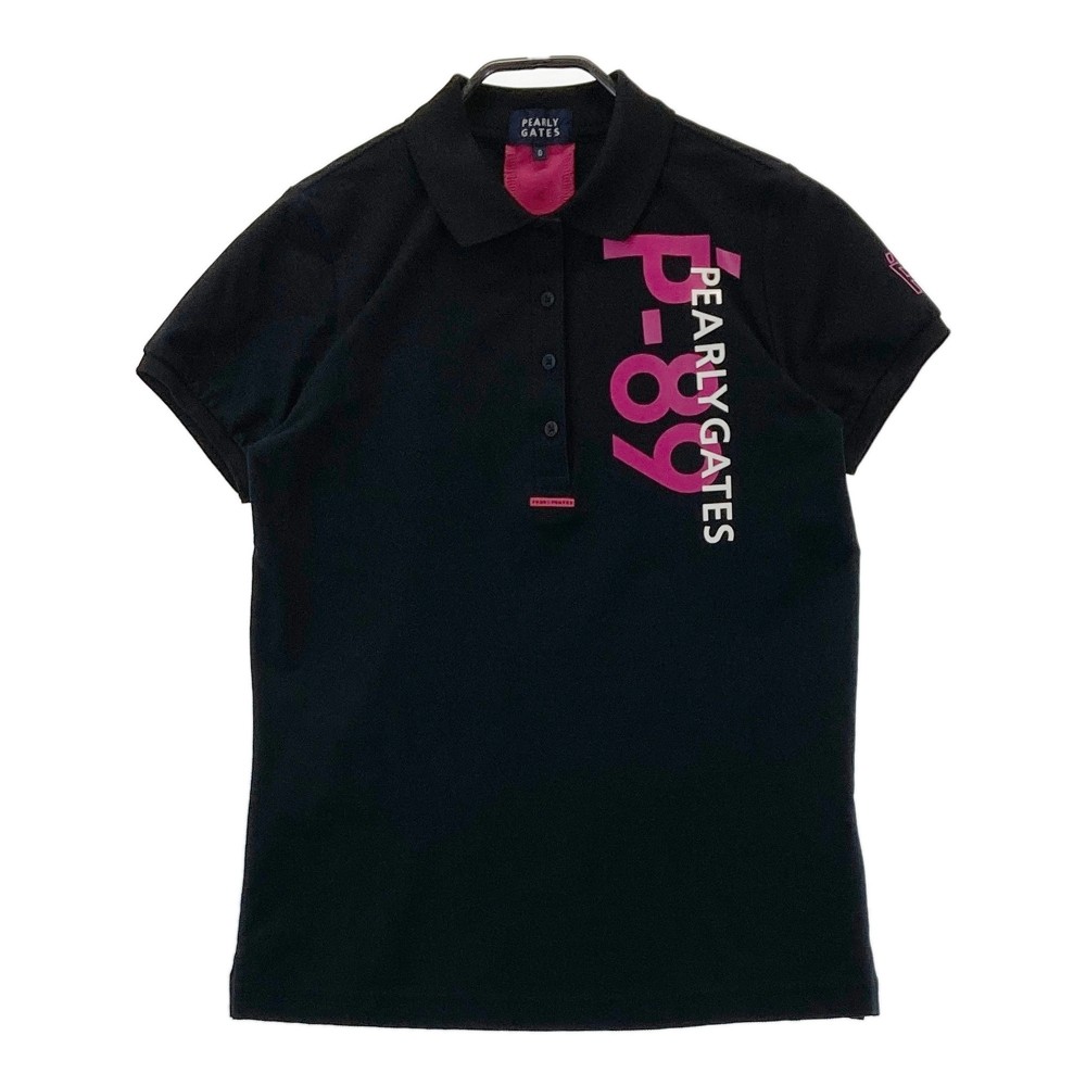 PEARLY GATES パーリーゲイツ 2023年モデル 半袖ポロシャツ ブラック系 0 【中古】ゴルフウェア レディース｜中古ゴルフウェア通販STST
