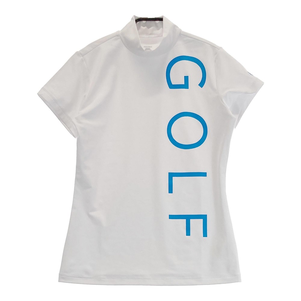 DESCENTE GOLF デサントゴルフ 2023年モデル ハイネック 半袖Tシャツ ホワイト系 M 【中古】ゴルフウェア レディース