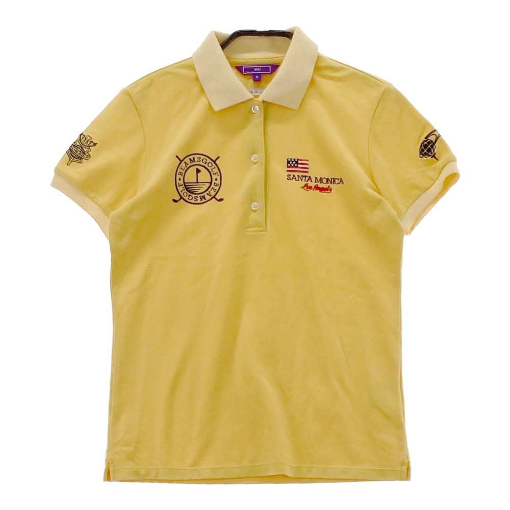 BEAMS GOLF ビームスゴルフ 半袖ポロシャツ イエロー系 S 【中古】ゴルフウェア レディース