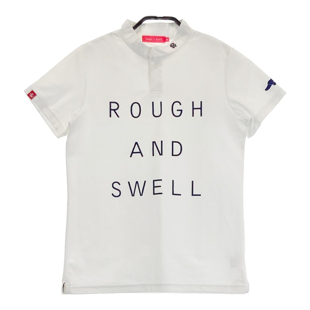 ROUGH&SWELL ラフアンドスウェル 2024年モデル 襟付き 半袖Tシャツ ホワイト系 M 【中古】ゴルフウェア レディース