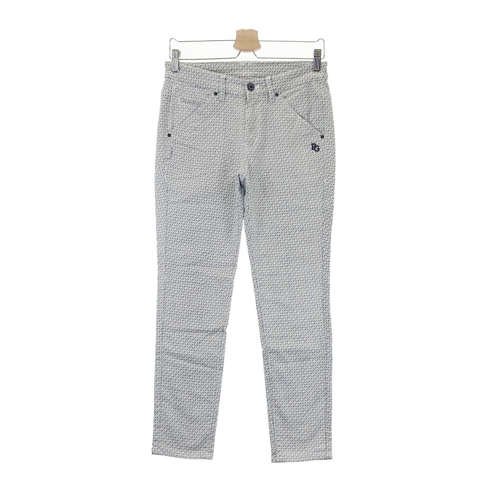 PEARLY GATES パーリーゲイツ ストレッチパンツ 総柄 ホワイト系 1 【中古】ゴルフウェア レディース|中古ゴルフウェア通販STST