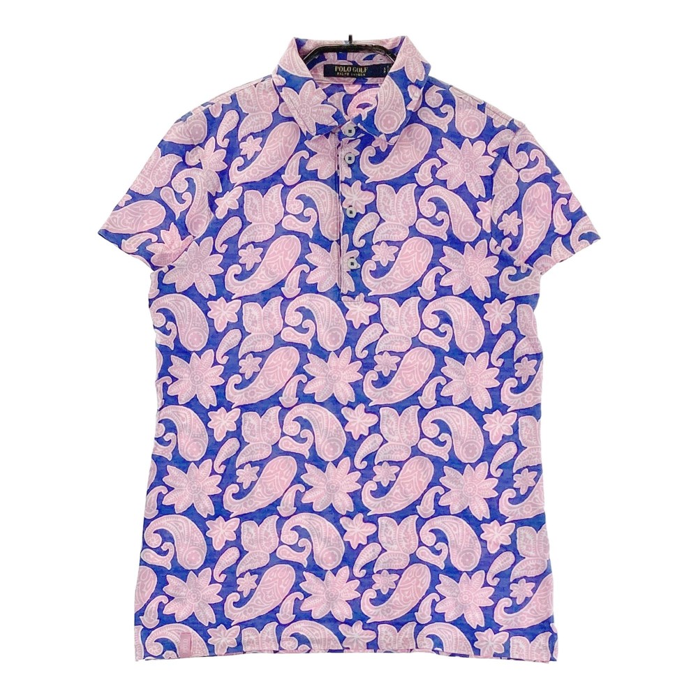 POLOGOLF ラルフローレン ポロゴルフ 半袖ポロシャツ 総柄 ピンク系 S 【中古】ゴルフウェア レディース