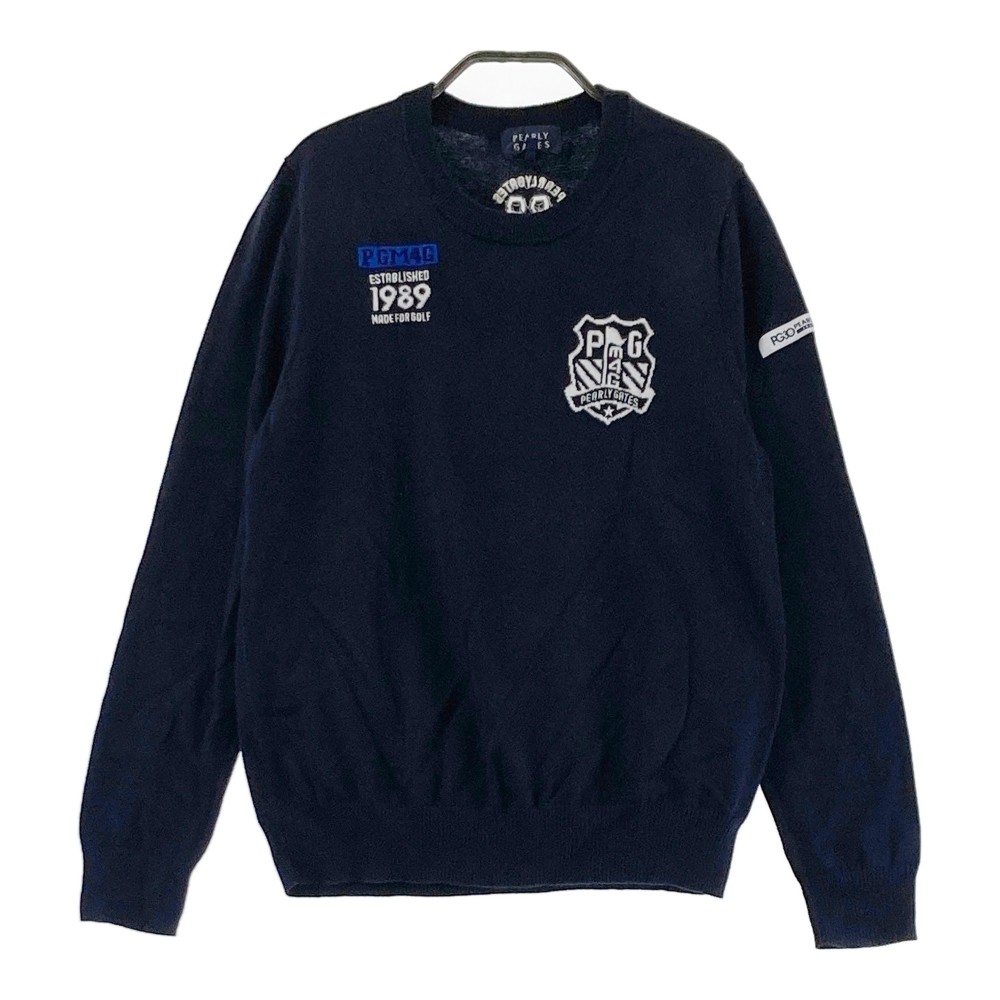 PEARLY GATES パーリーゲイツ 30周年模範例 長袖編み物プルオーバー  米国海軍系 1 【中古】ゴルフお召しもの レディース セーター-ゴルフ-スポーツ・アウトドア