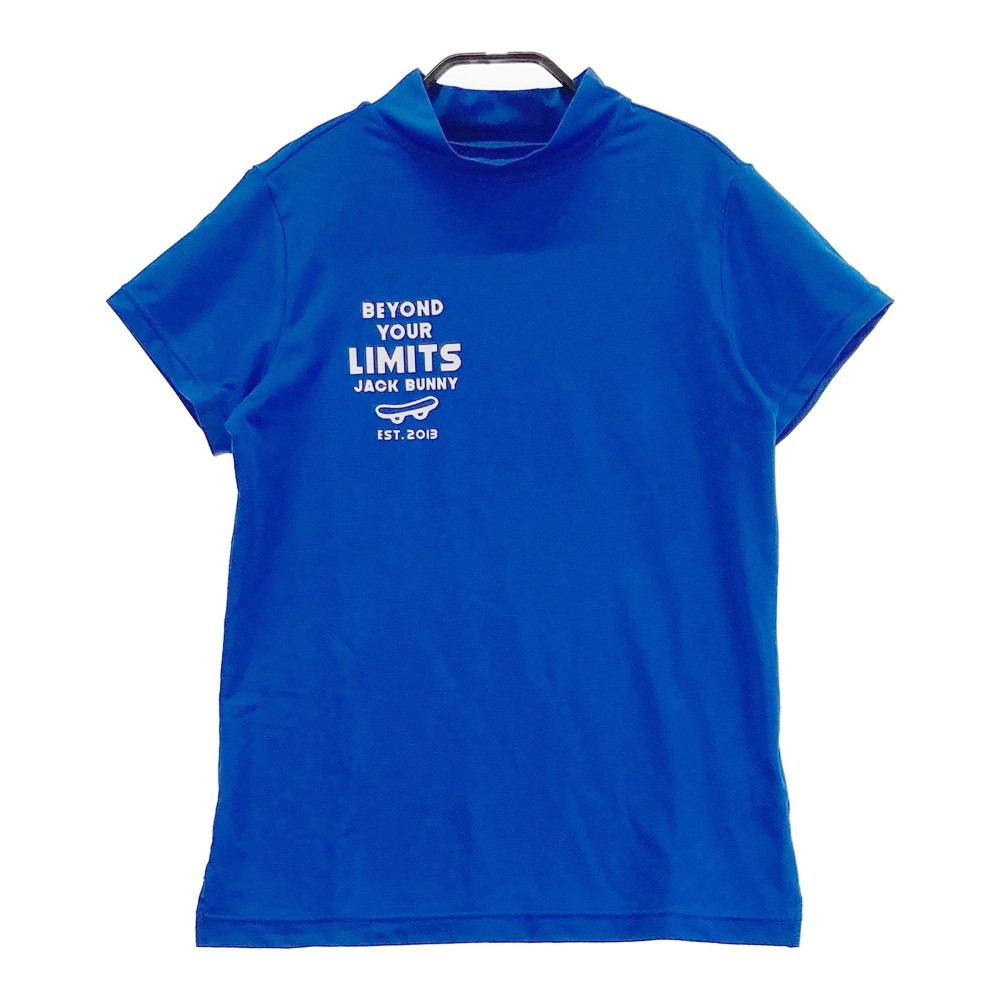 JACK BUNNY ジャックバニー 2022年モデル ハイネック 半袖Tシャツ ブルー系 0 【中古】ゴルフウェア レディース