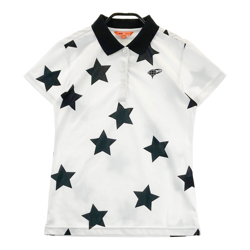 BEAMS GOLF ビームスゴルフ 2022年 半袖ポロシャツ 星 ホワイト系 M 【中古】ゴルフウェア レディース