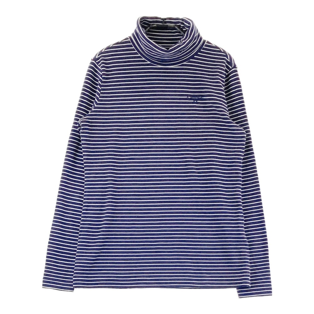 CALLAWAY キャロウェイ 長袖ハイネックTシャツ ボーダー ネイビー系 S 【中古】ゴルフウェア レディース