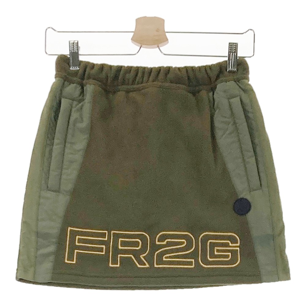 FR2 GOLF エフアールツーゴルフ  フリースうつり変わり スコート  カーキ系 S 【中古】ゴルフ御召しもの レディース