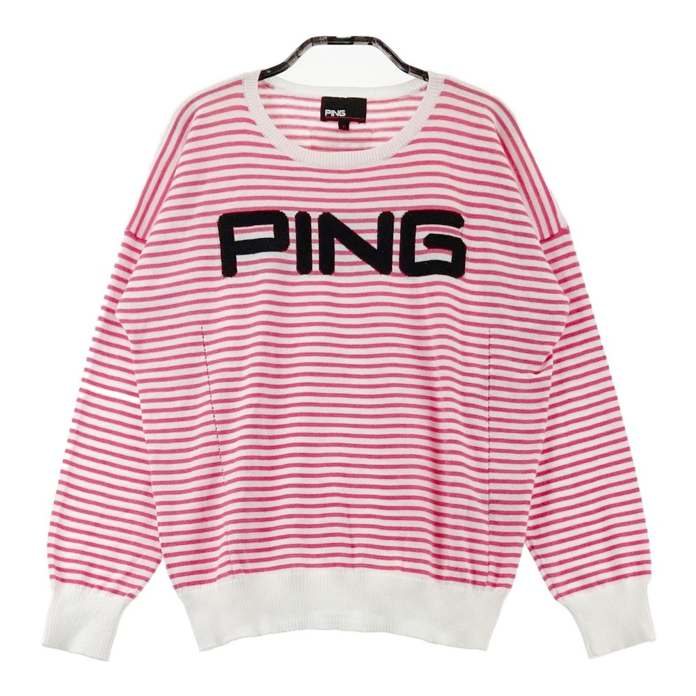 楽天市場】PING ピン ニットセーター 星条旗 総柄 レッド系 S 【中古