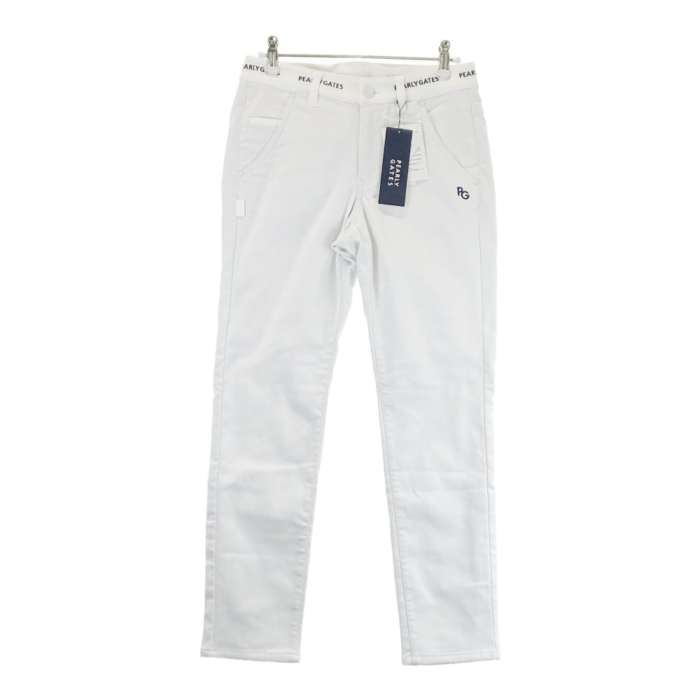 PEARLY GATES パーリーゲイツ ストレッチパンツ ホワイト系 00 【中古】ゴルフウェア レディース