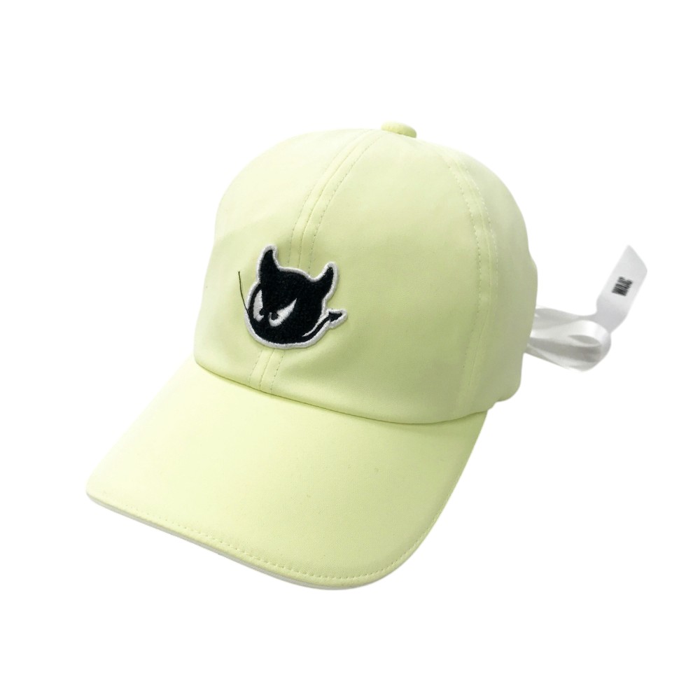 WAAC ワック キャップ リボン イエロー系 1098 【中古】ゴルフウェア