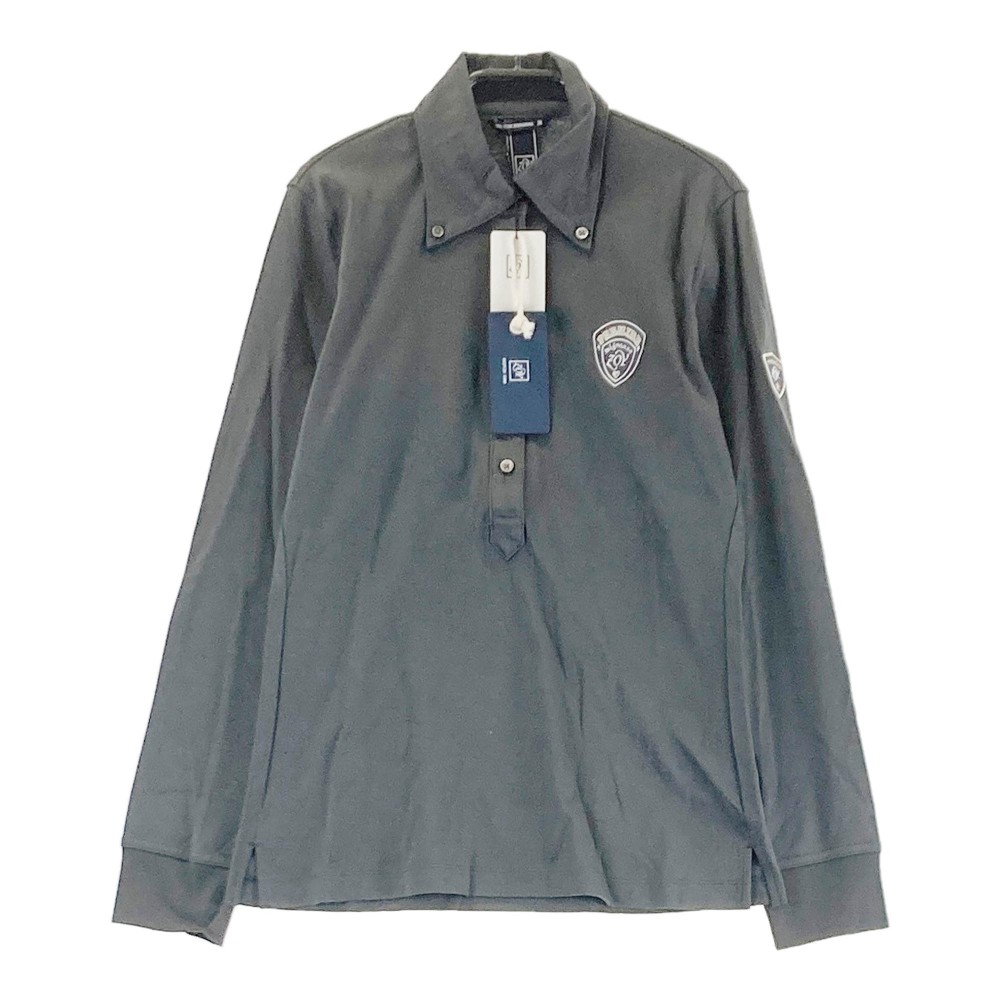 ZOY ゾーイ 長袖ポロシャツ ボタンダウン グレー系 38 【中古】ゴルフウェア レディース
