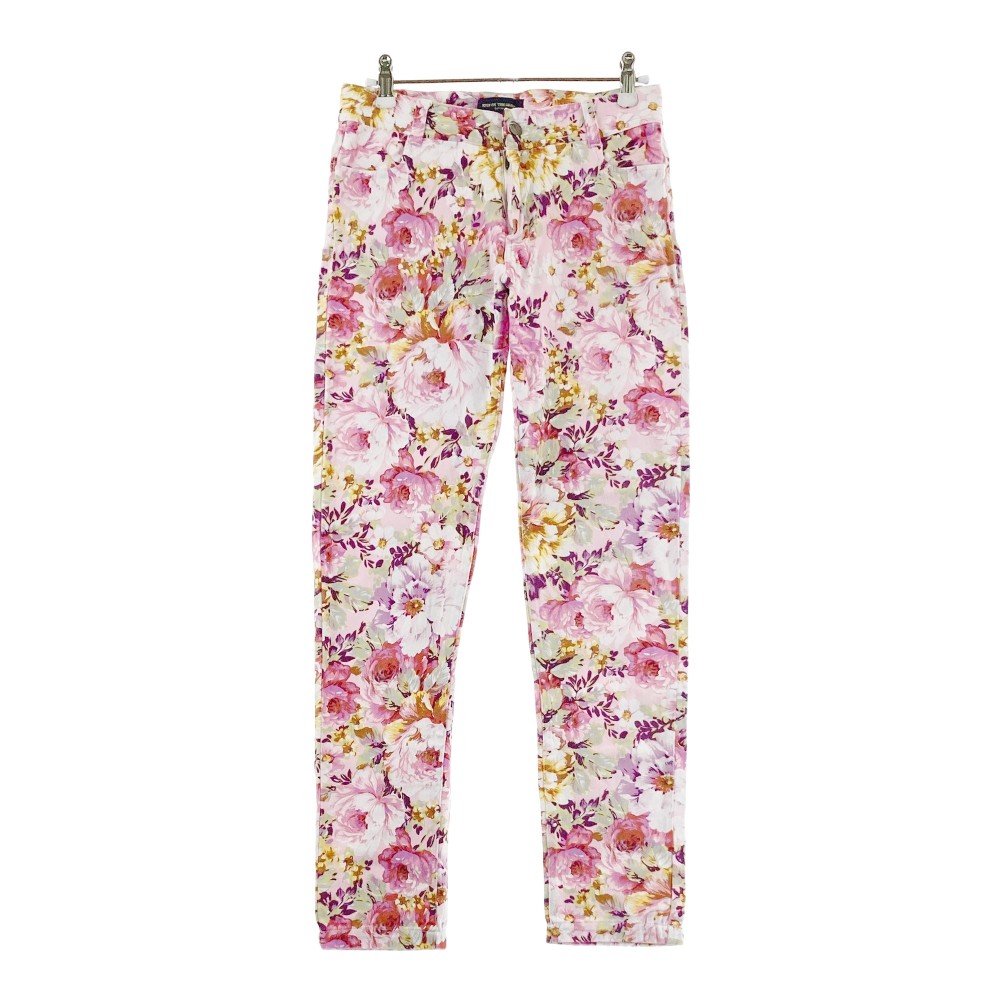 KISS ON THE GREEN キスオンザグリーン ストレッチパンツ 花 総柄 ピンク系 2 【中古】ゴルフウェア レディース