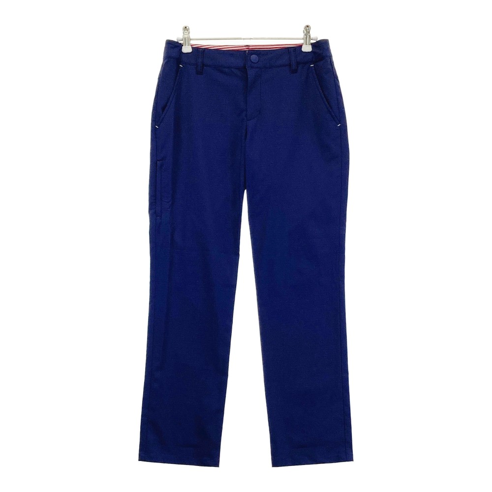 23区GOLF ニジュウサンクゴルフ ストレッチパンツ チェック柄 ネイビー系 61 【中古】ゴルフウェア レディース