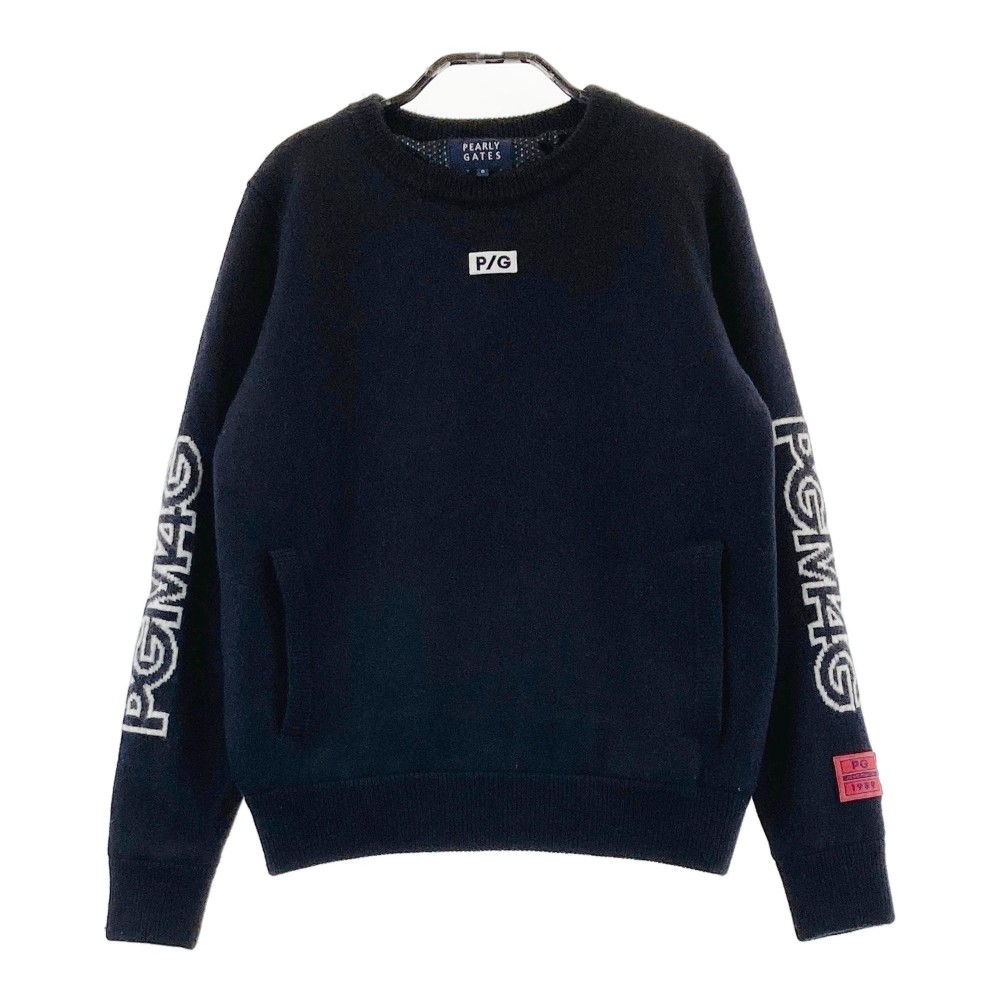 【パーリーゲイツ】美品 ニットセーター ブラック 0サイズ レディース 1-240101311242-m-01-pl.jpg