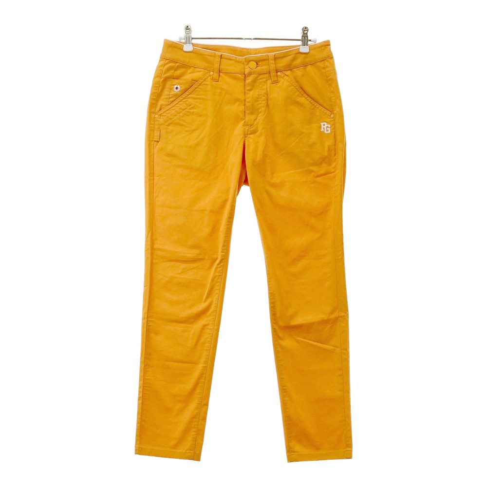 PEARLY GATES パーリーゲイツ 30周年 ストレッチパンツ チェック柄 オレンジ系 1 【中古】ゴルフウェア レディース