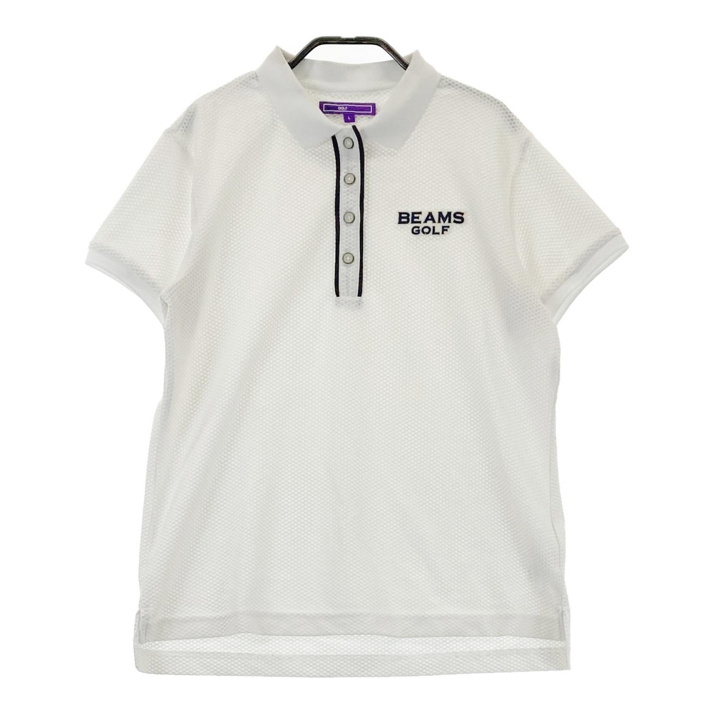 BEAMSGOLF ポロシャツ レディース ホワイト BEAMS GOLF｜<WOMEN> ORANGE LABEL / 襟ロゴ バイカラー