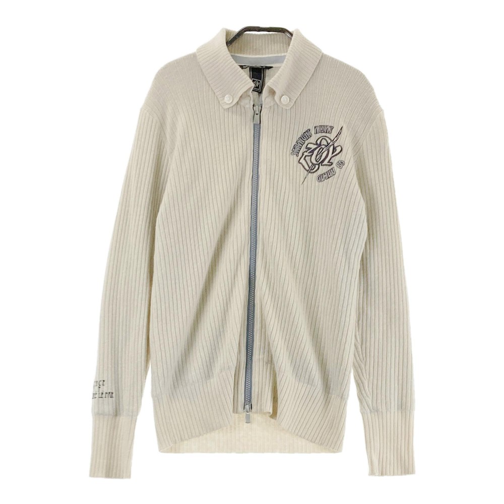 ZOY ゾーイ 裏地付 ニットジャケット ベージュ系 38 【中古】ゴルフウェア レディース