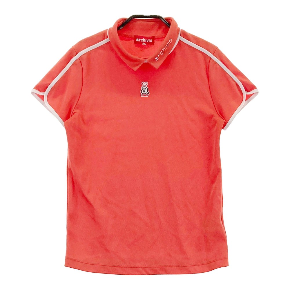 ARCHIVIO アルチビオ ハイネック 半袖Tシャツ レッド系 36 【中古】ゴルフウェア レディース