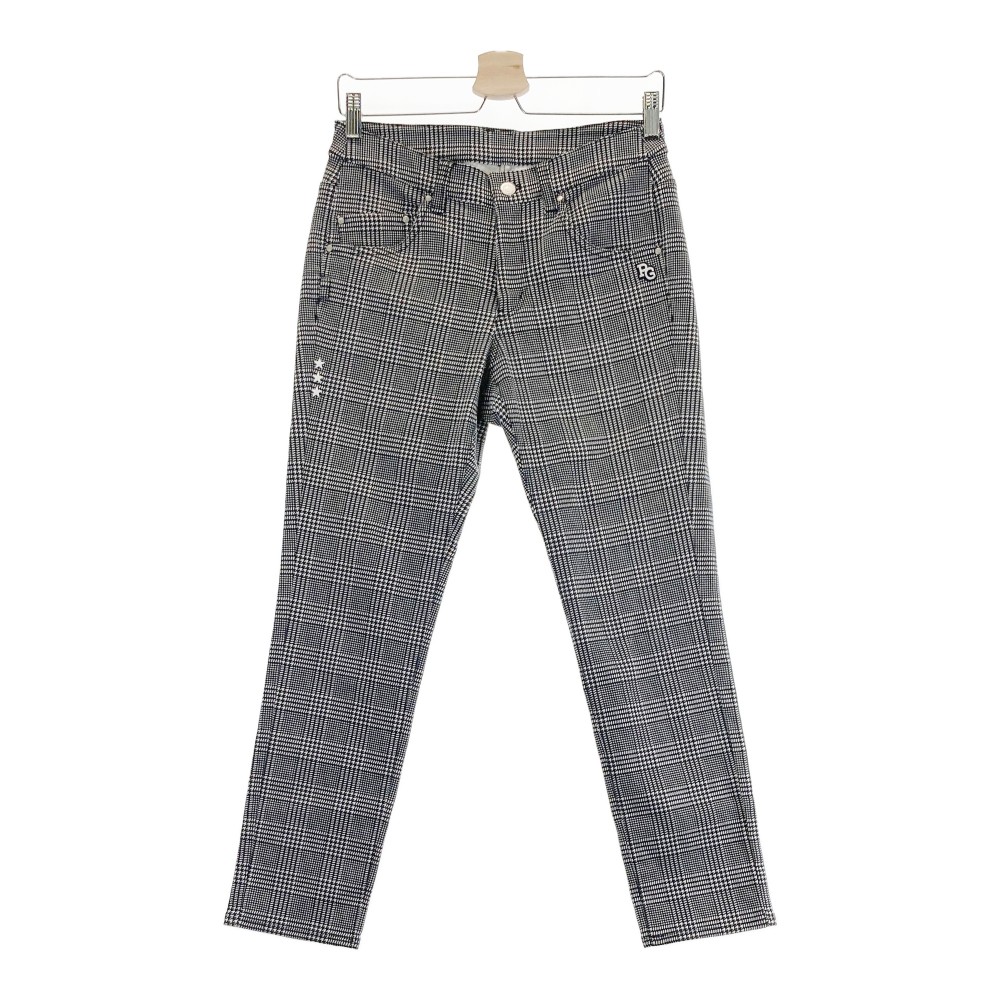 PEARLY GATES パーリーゲイツ 裏起毛 ストレッチ パンツ 千鳥柄 ブラック系 0 【中古】ゴルフウェア レディース|中古ゴルフウェア通販STST