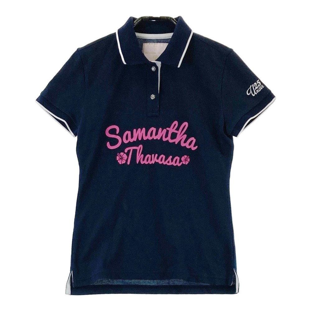 サマンサタバサ　ゴルフ　半袖ポロ　Mサイズ　ネイビー 楽天市場】SAMANTHA THAVASA サマンサタバサ UNDER25 半袖ポロシャツ