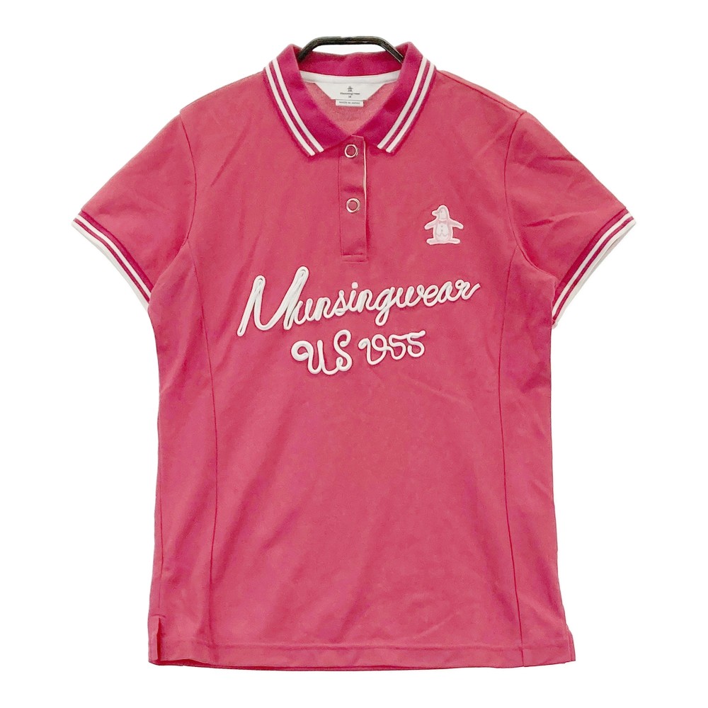 MUNSING WEAR マンシングウェア MGWPTA04 半袖ポロシャツ ピンク系 M 【中古】ゴルフウェア レディース
