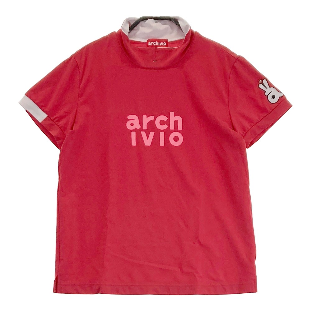 ARCHIVIO アルチビオ ハイネック半袖Tシャツ レッド系 38 【中古】ゴルフウェア レディース