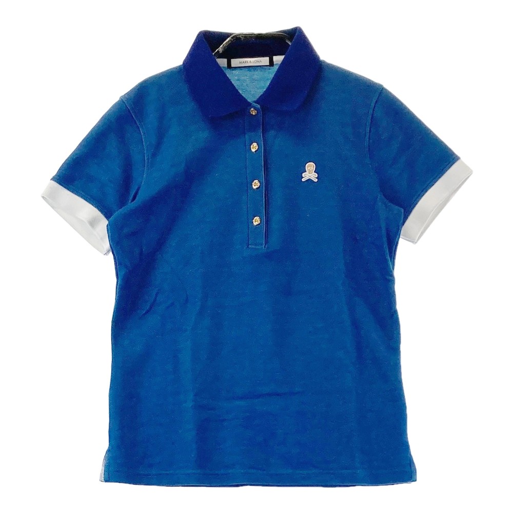 MARK&LONA マークアンドロナ 半袖ポロシャツ ネイビー系 36 【中古】ゴルフウェア レディース