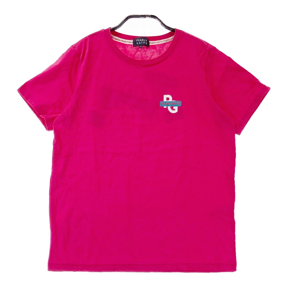 PEARLY GATES パーリーゲイツ 半袖Tシャツ ピンク系 1 【中古】ゴルフウェア レディース