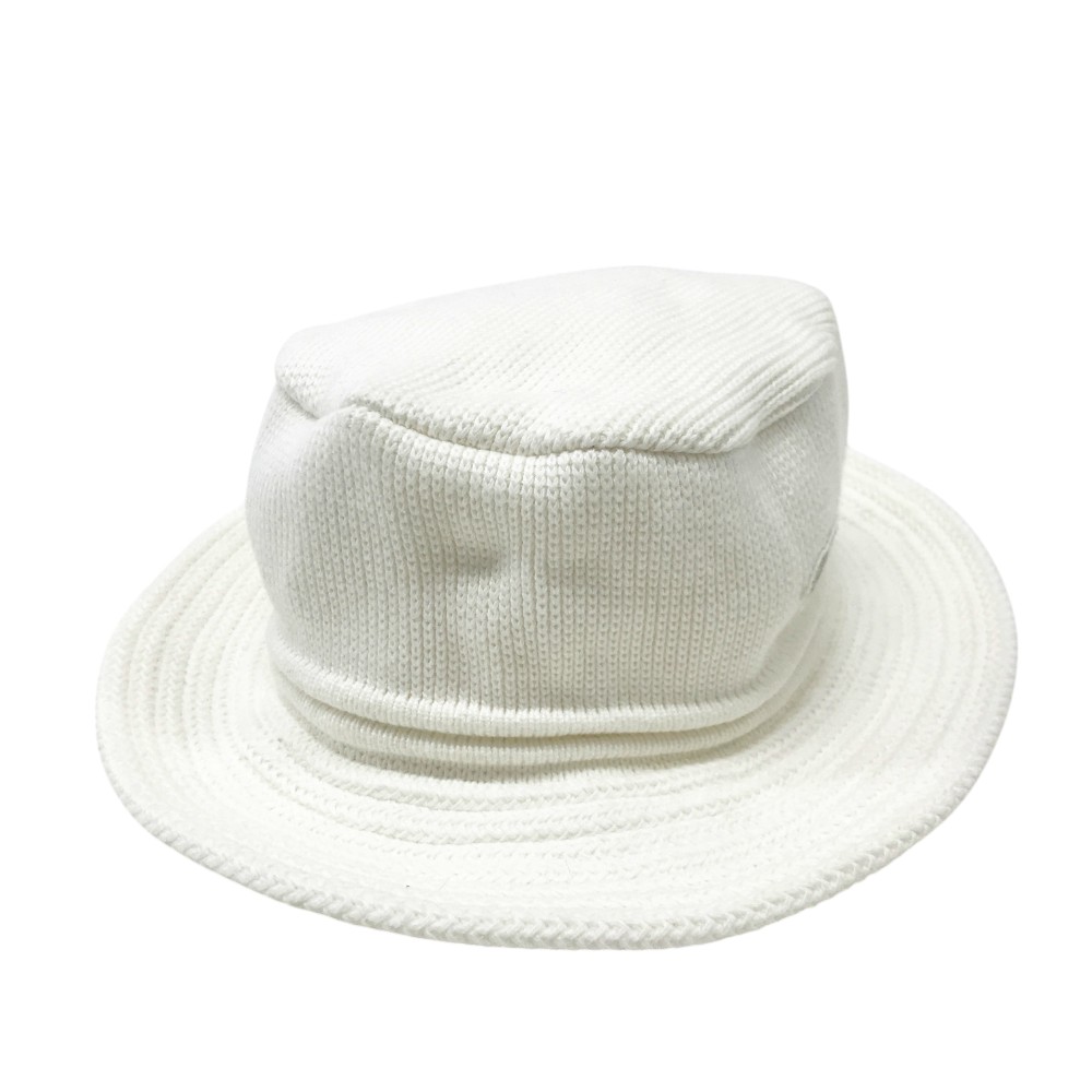 BEAMS GOLF ビームスゴルフ コットン ニットハット ホワイト系 57-59 【中古】ゴルフウェア