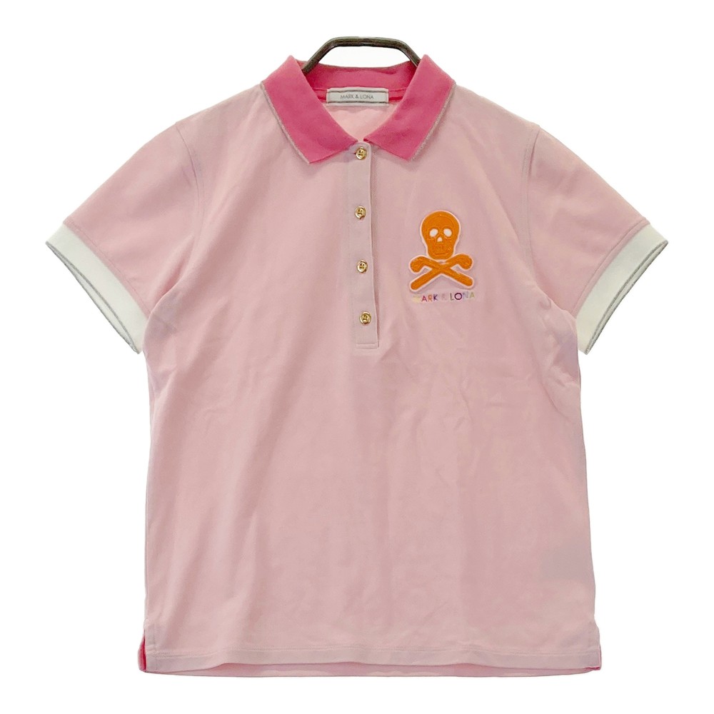 MARK&LONA マークアンドロナ 半袖ポロシャツ ピンク系 M 【中古】ゴルフウェア レディース