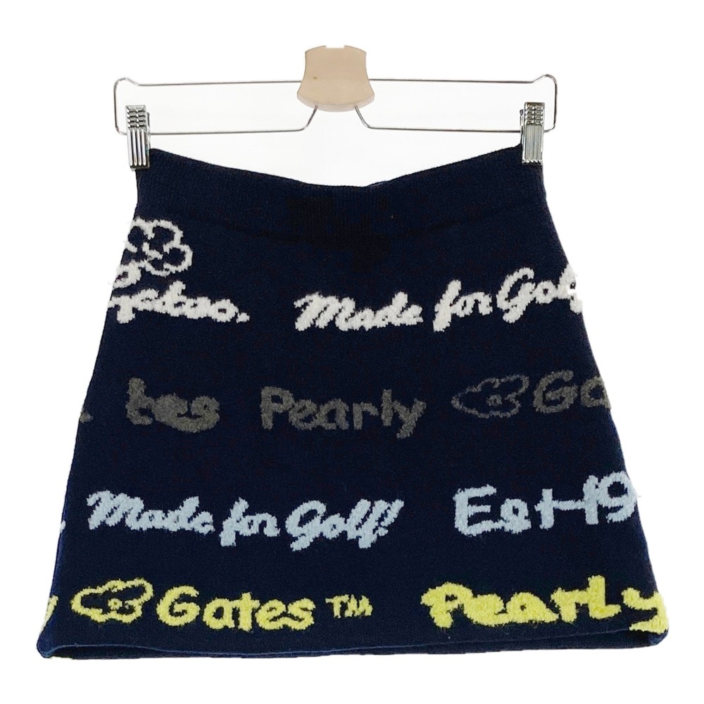 PEARLY GATES パーリーゲイツ ; 2024年モデル ニットスカート インターシャ 総柄 ネイビー系 0 【中古】ゴルフウェア レディース｜中古ゴルフウェア通販STST