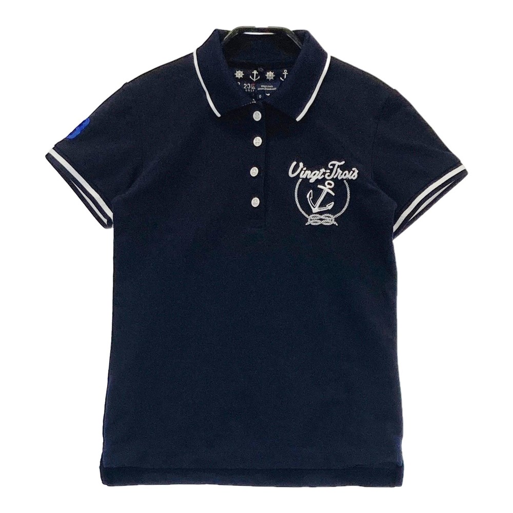 サイズ：L 23区GOLF ニジュウサンクゴルフ  ラバーロゴ 半袖ポロシャツ 迷彩 カモフラ柄 グレー系 [240101437135] ゴルフウェア メンズ ストスト 23区 GOLF(ニジュウサンクゴルフ)｜中古ゴルフウェア通販サイト