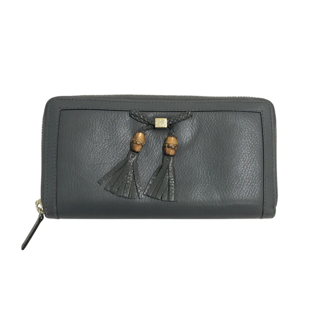 グッチ バンブー ナイロン ラウンドファスナー 長財布 パープル キャンバス グッチ バンブー ナイロン ラウンドファスナー 長財布 パープル